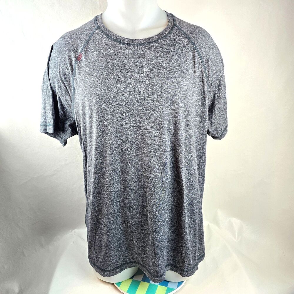 Rhone T Shirt Mens XL Grey Reign Short Sleeve Performance Stretch Nylon Outdoors